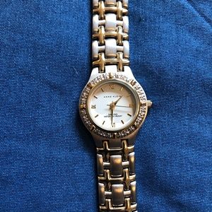 Anne Klein watch, silver and gold